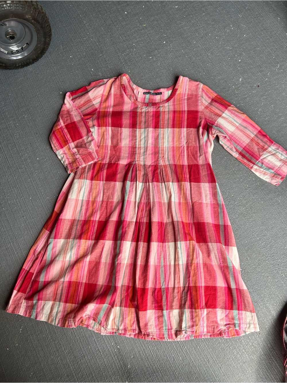 Gudrun Sjoden Pink Plaid Scoop-Neck Tunic Dress - Picture 6 of 10